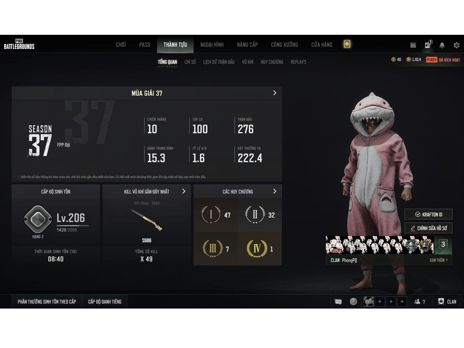ACC PUBG PC CAO CẤP detail 5